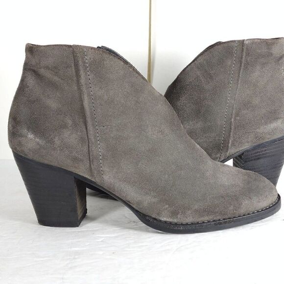 Paul Green Women's Delgado Uk5,5 US 8 Gray Suede Side Zip Ankle Booties Boots - Picture 9 of 15